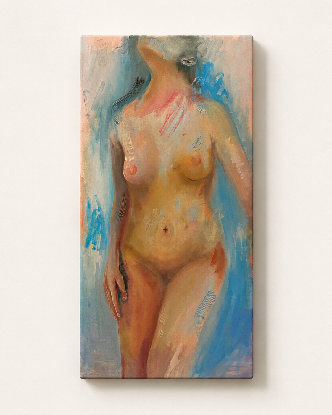Figurative oil painting on canvas of a female nude by Gemma Burridge