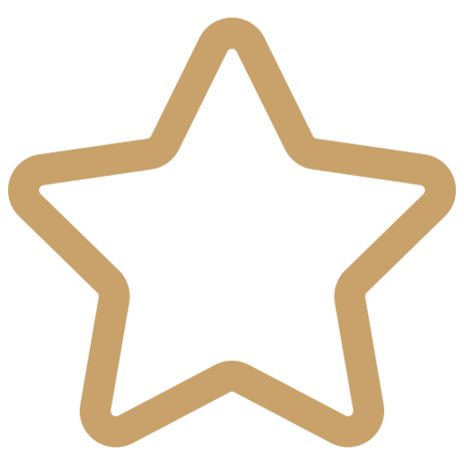 Outline of a gold-colored star.
