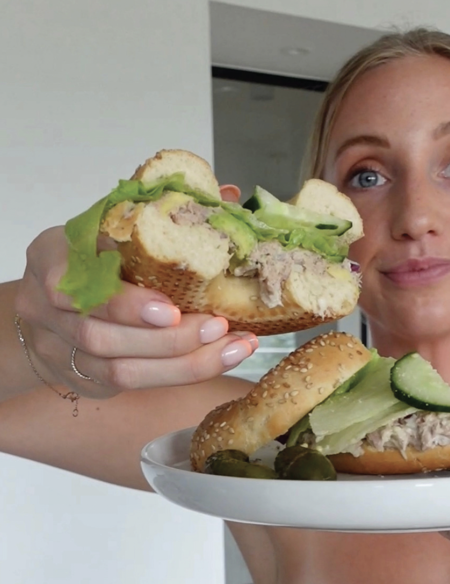 Bagel met Tonijn, Griekse Yoghurt en Mosterd