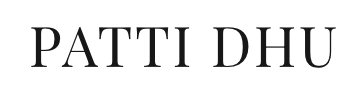 Text image displaying the name Patti Dhu in black capital letters