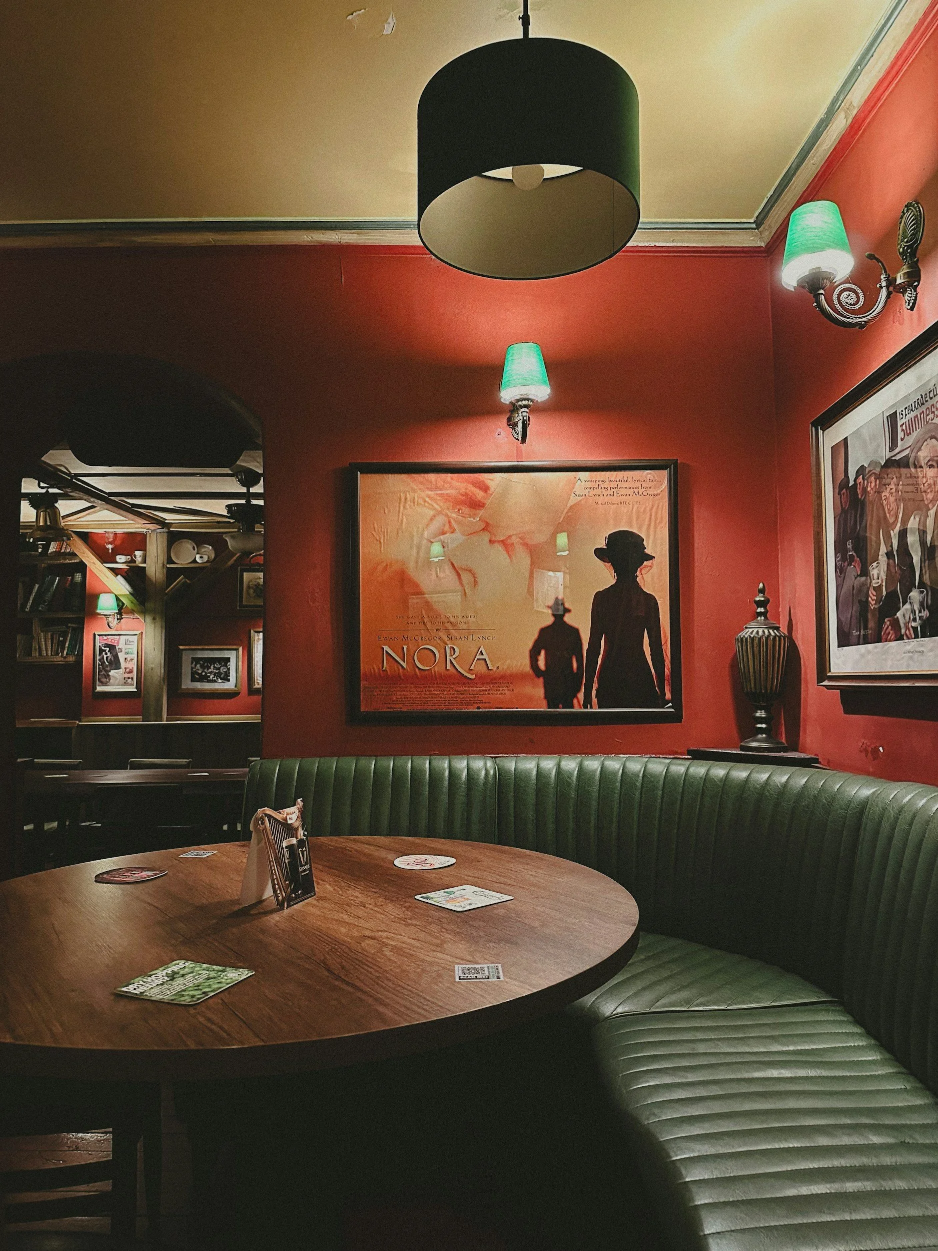 Restaurant booth seating in a hospitality venue