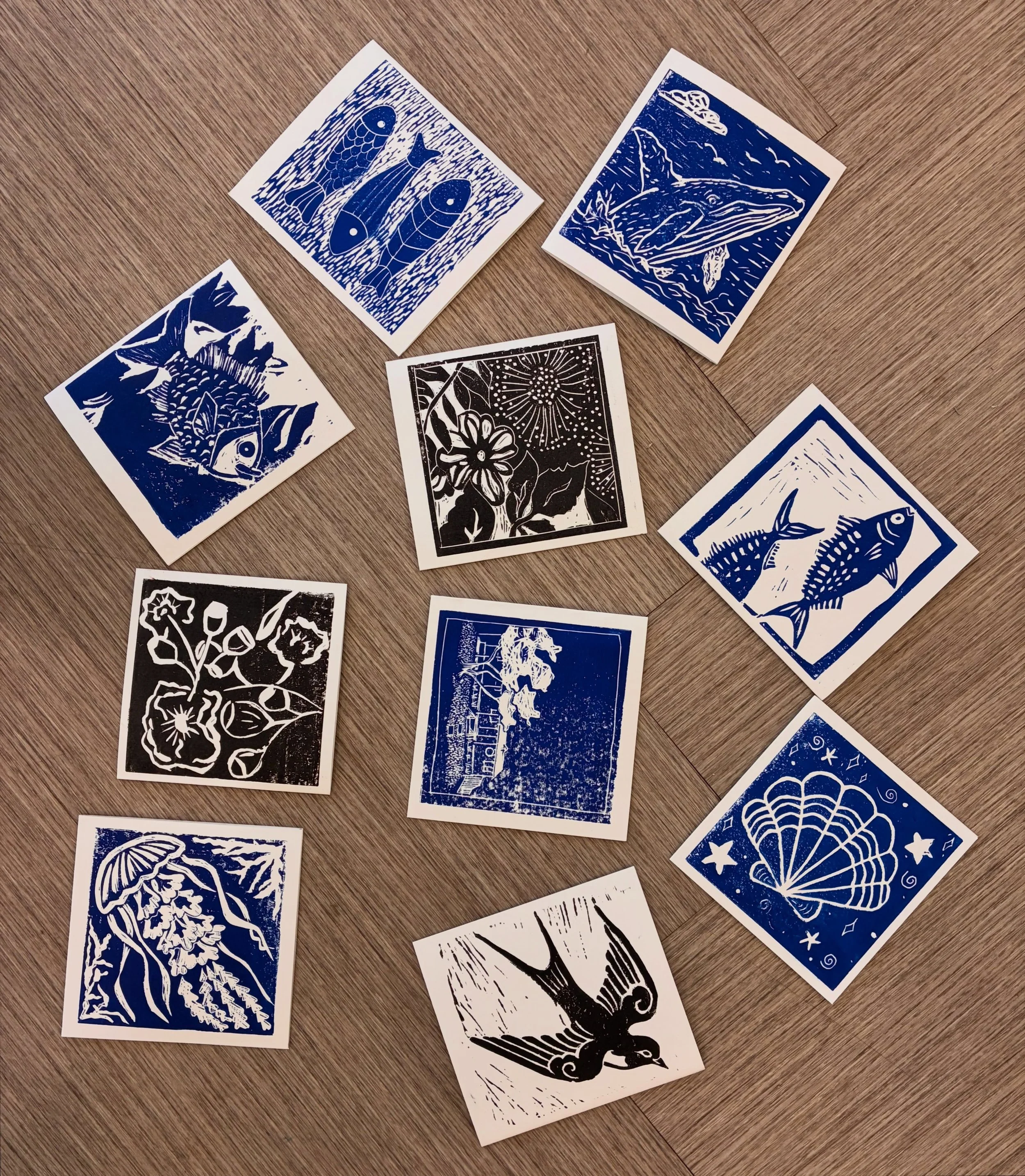 From carving to the final print&mdash;what a wonderful morning of creativity. We love seeing each person&rsquo;s unique style come to life. 💙