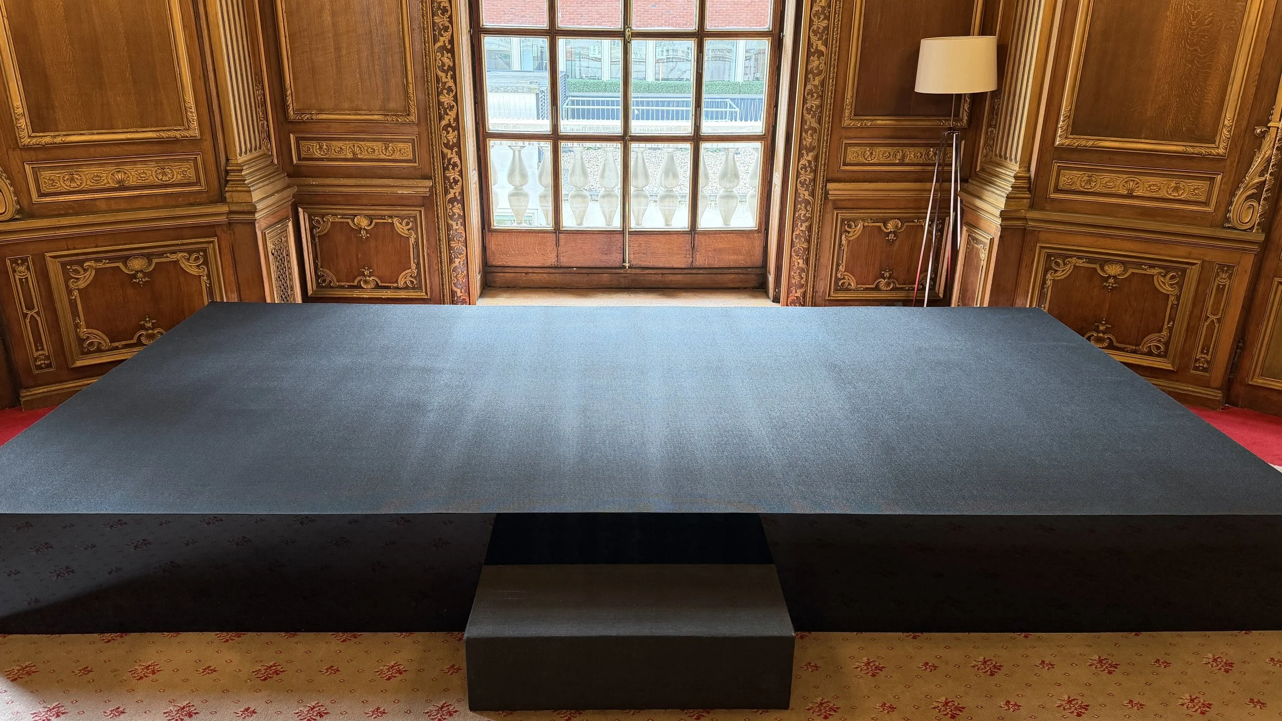Indoor Stage Hire with a Carpet Finish