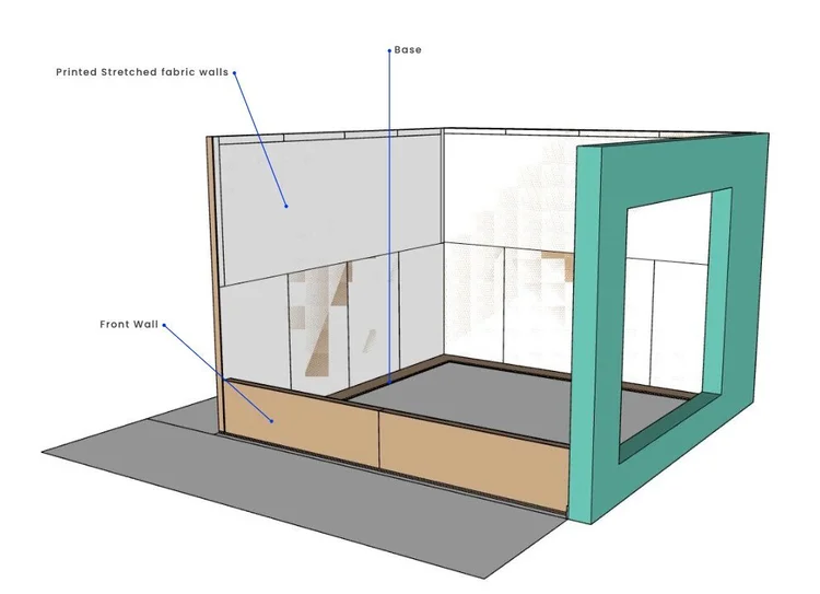 Technical design drawing of the custom-built IMG pit structure