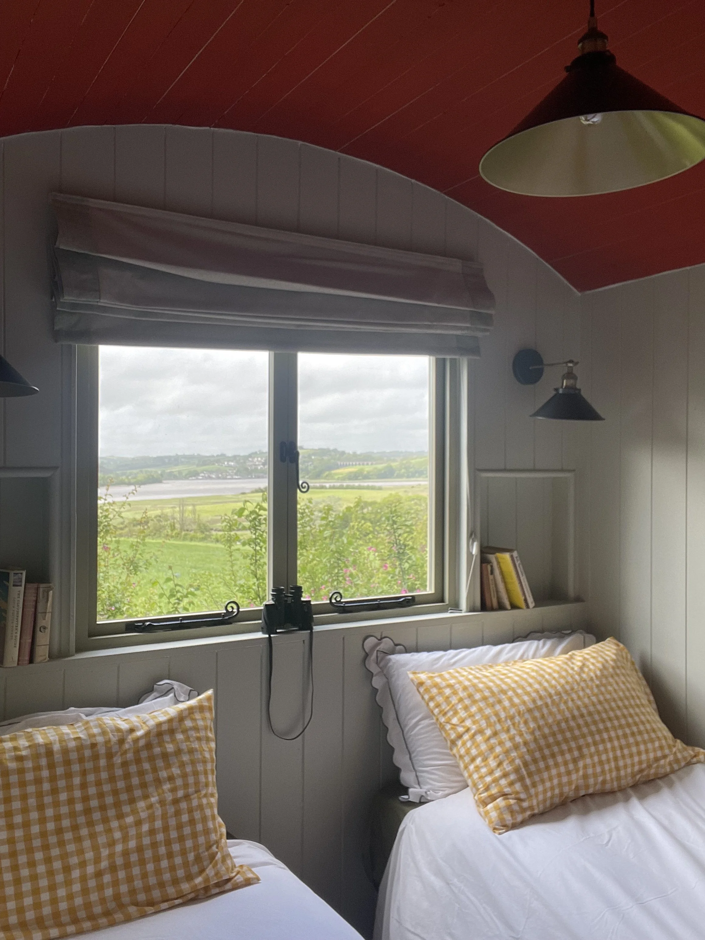 Hut 2 made up as twin with river view.jpg