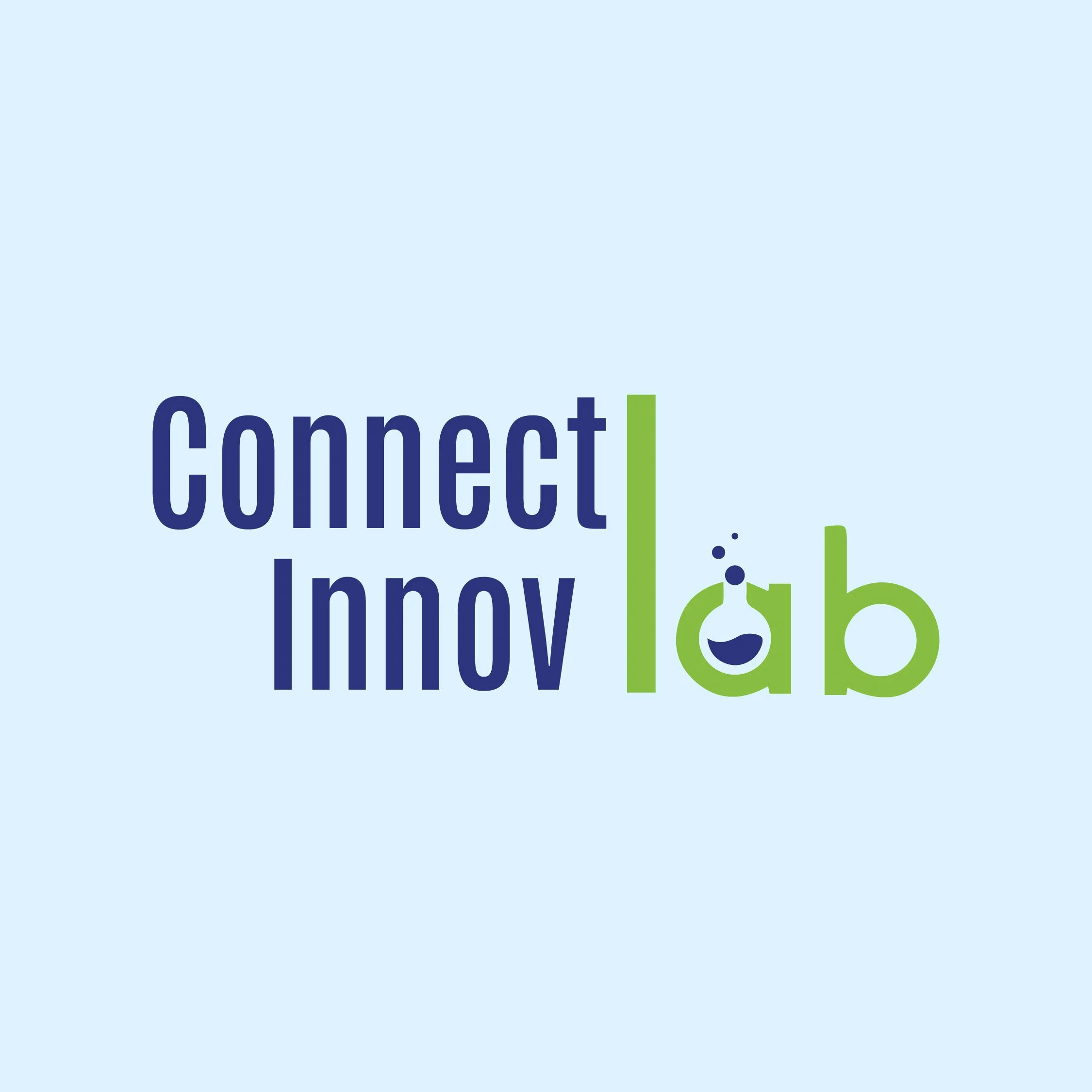 Logo de l'entreprise Connect, avec le mot en lettres bleues et un symbole vert à droite.