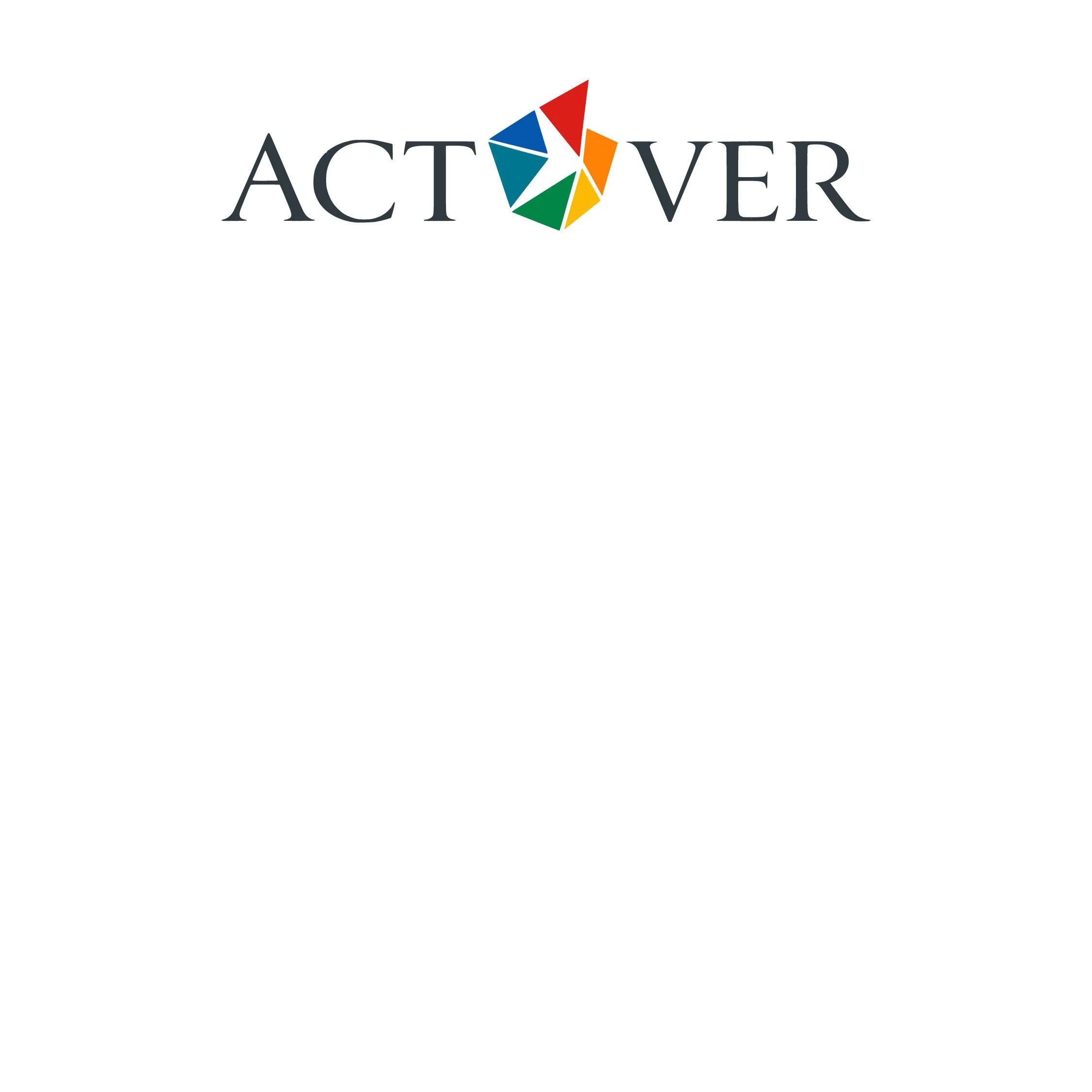 Logo avec le mot 'ACTIVER' et un symbole coloré entre les deux parties du mot