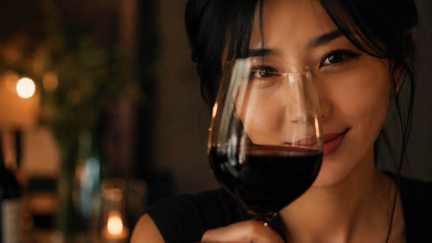 Guest enjoying Italian wine at Fadiga Ristorante Bolognese, Soho London