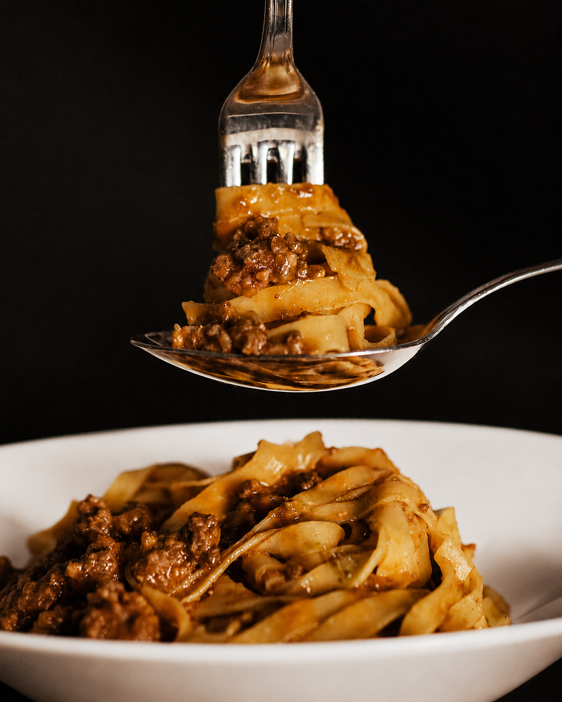 Handmade tagliatelle al ragù at Fadiga Ristorante Bolognese