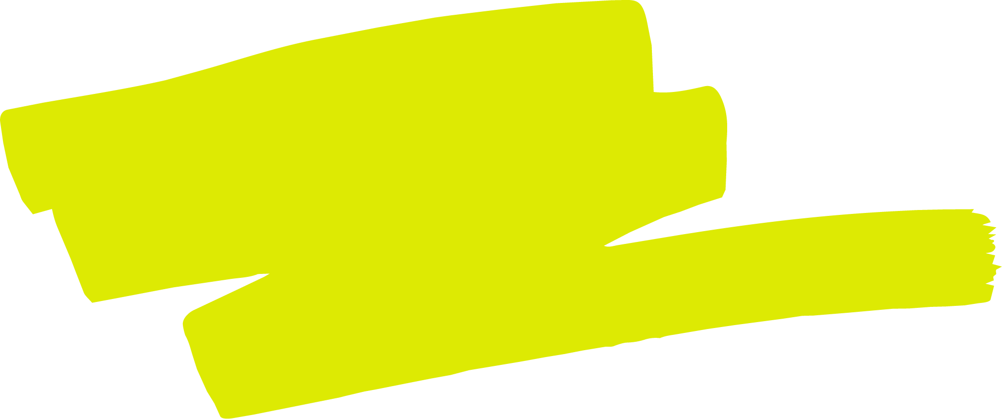 Bright yellow highlighter pen with focus on the tip and the body of the marker.