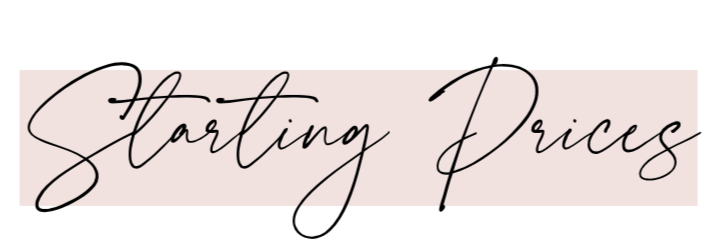 Handwritten text that says 'Starting Prices' on a light pink background.