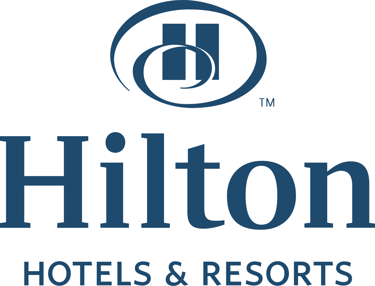 Hilton Hotels & Resorts logo with a stylized 'H' inside a circle.