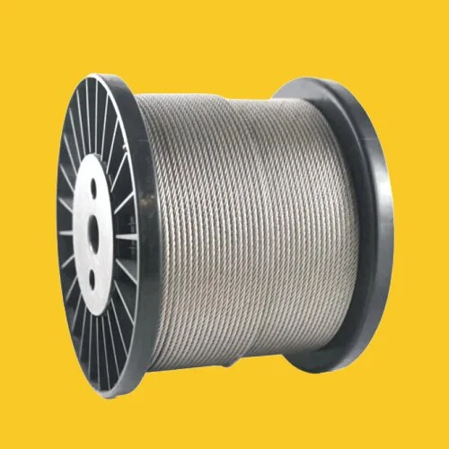 Nylon-coated AISI 316 stainless steel wire rope for industrial marking