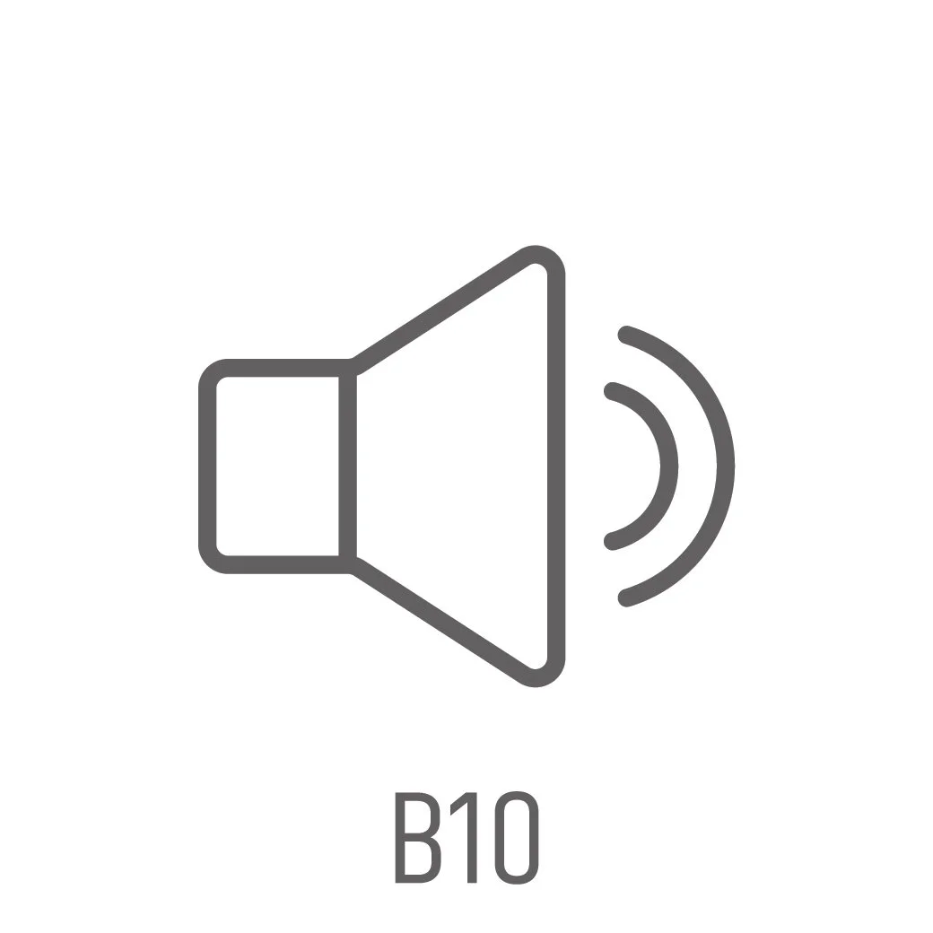 Audio and video icons for engraved buttons and switches