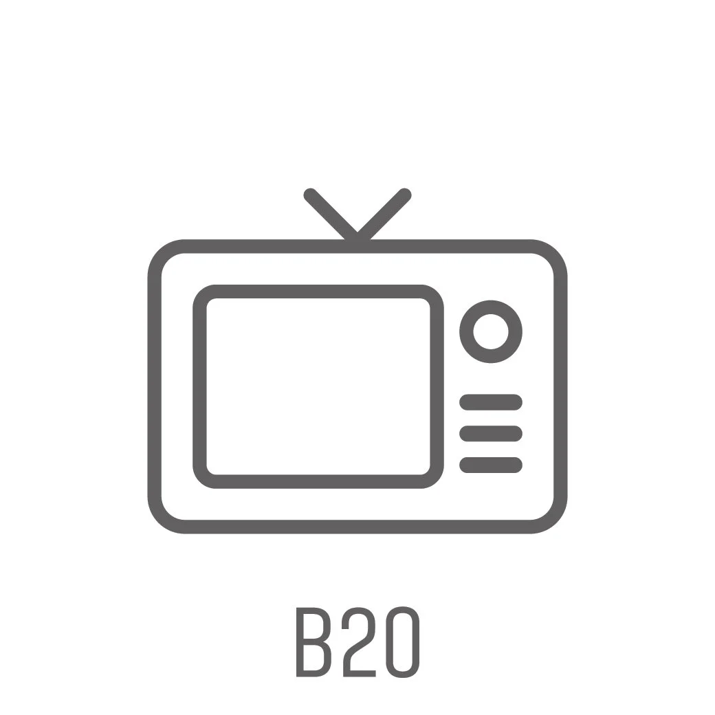 Audio and video icons for engraved buttons and switches