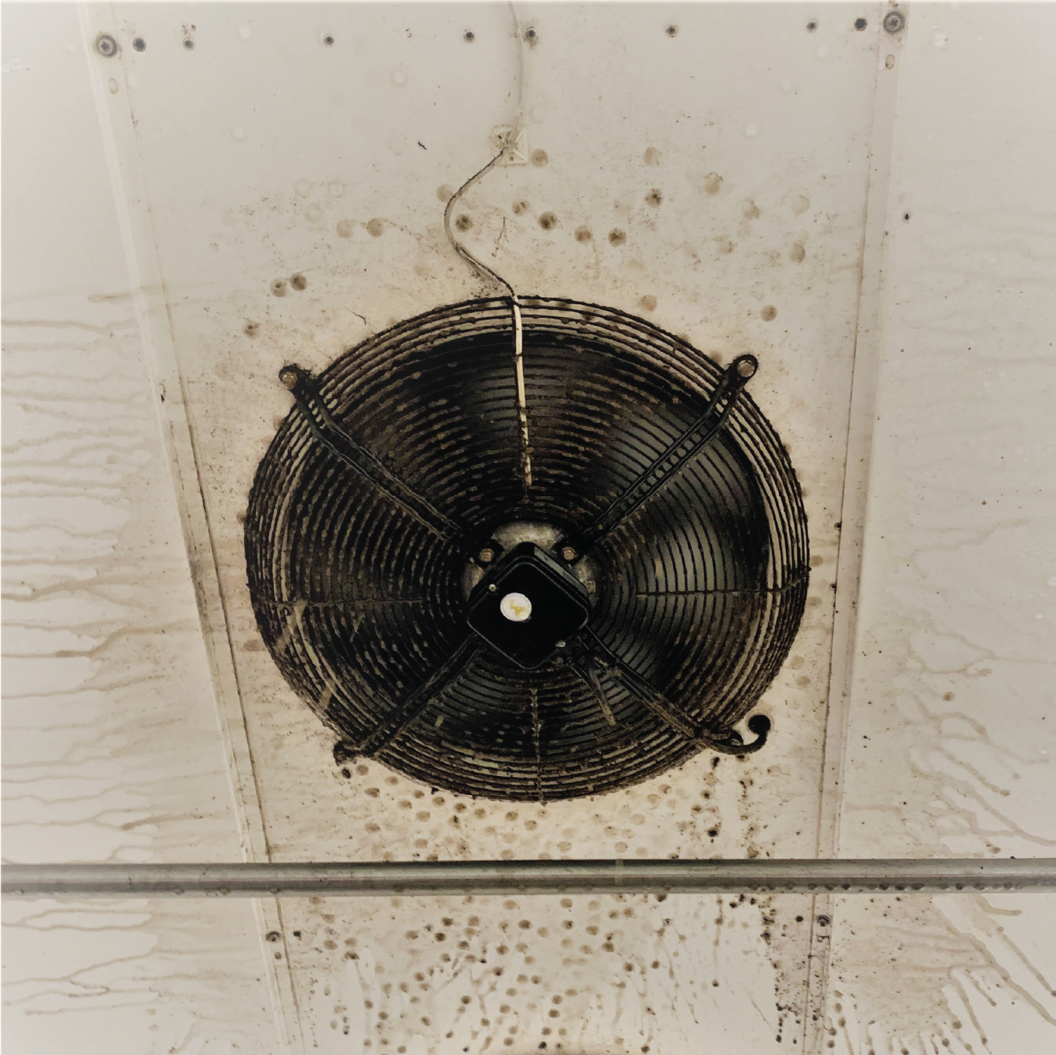 Before and after cleaning of industrial ventilation and cooling systems