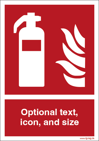 Fire safety signs for industry and manufacturing in accordance with ISO 7010