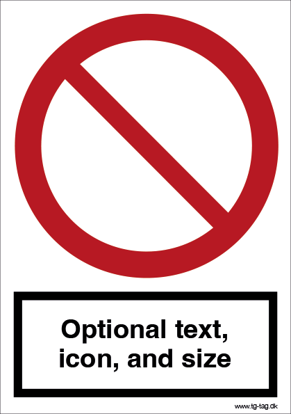 Prohibition signs for industry and manufacturing in accordance with ISO 7010