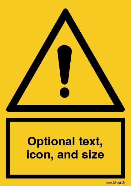 Warning signs for hazardous areas in industrial environments