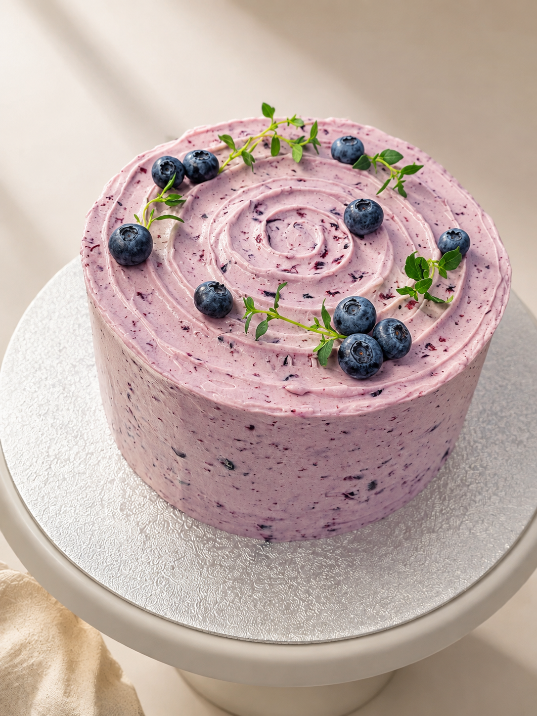Bluberry Fresh Cream Cake