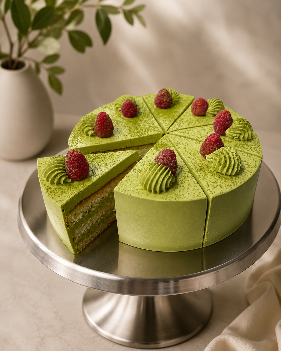 Matcha Fresh Cream Cake