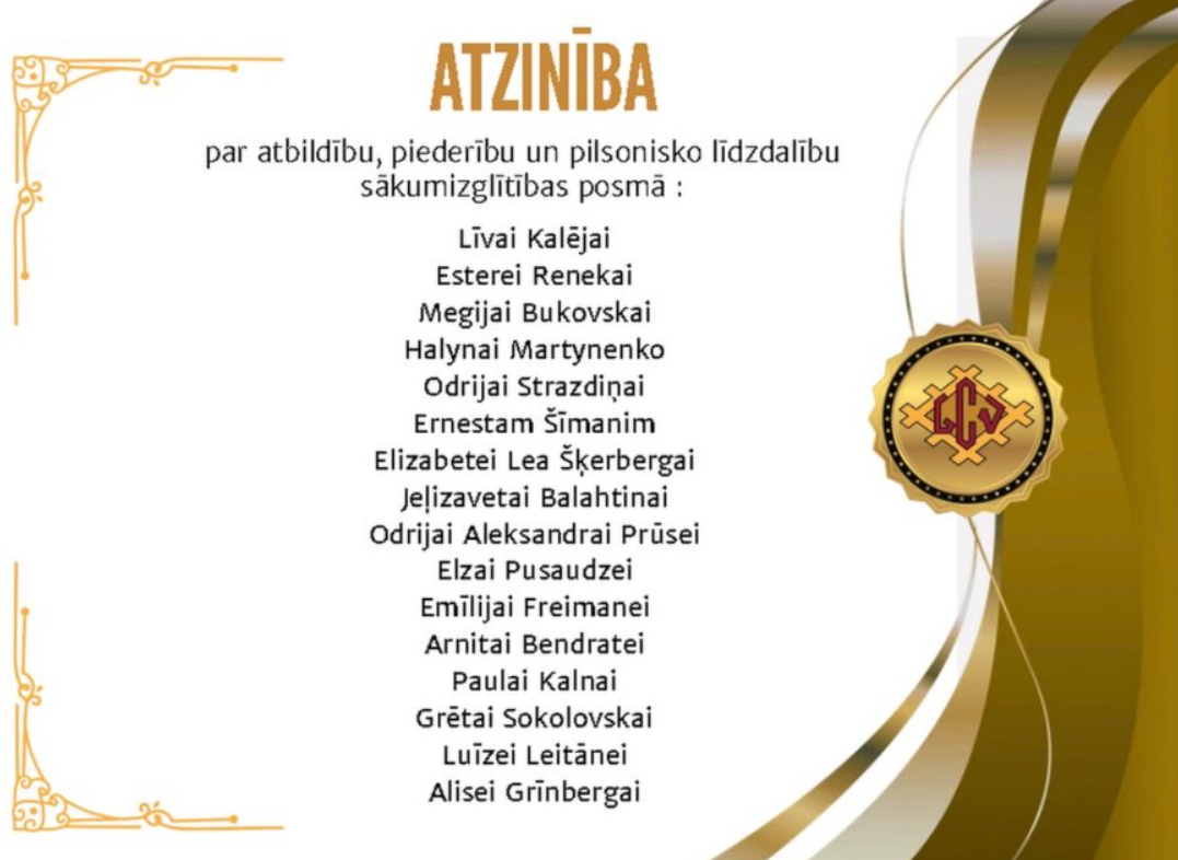 Atzinību saņēmēji