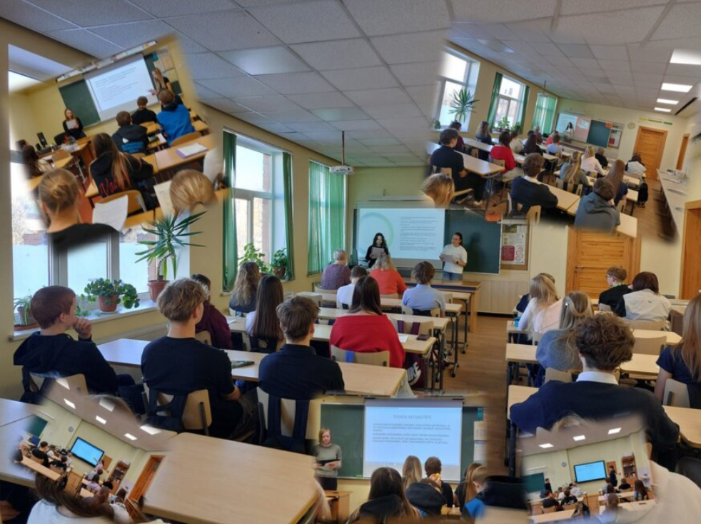 8.klašu skolēni piedzīvo pētniecisko darbu priekšaizstāvēšanu