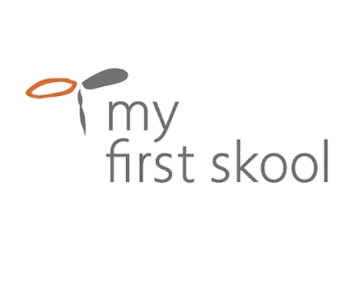Logo for 'My First Skool' with a stylized figure and text.