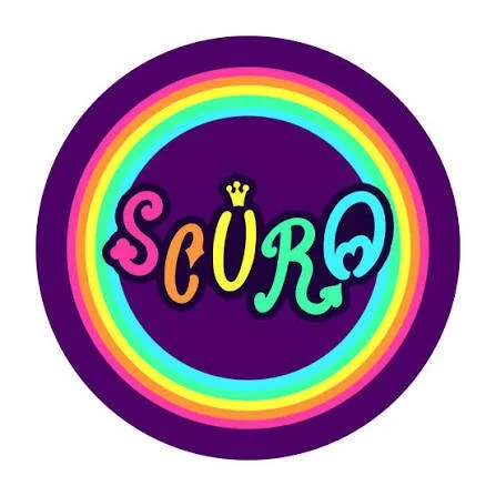 Colorful rainbow circle with the word 'SQUAD' in playful, multicolored letters and a small yellow crown above the 'U'.