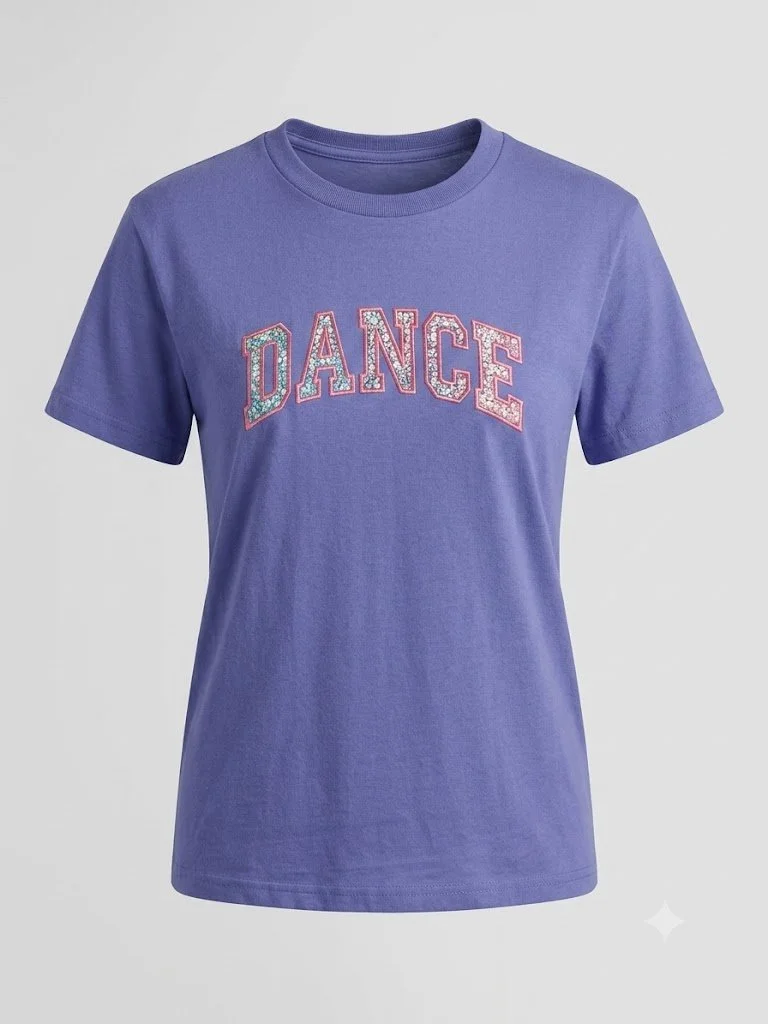 Crackle Appliqué Dance T Shirt