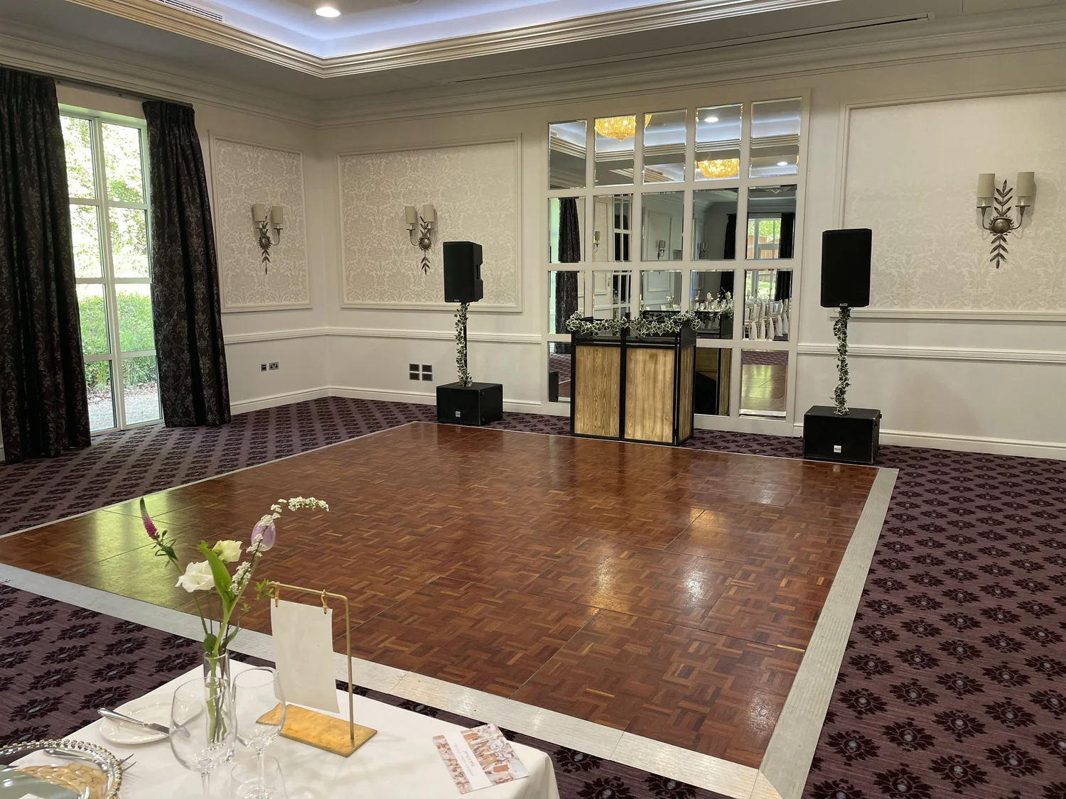 Wedding dance floor during a professionally planned DJ set