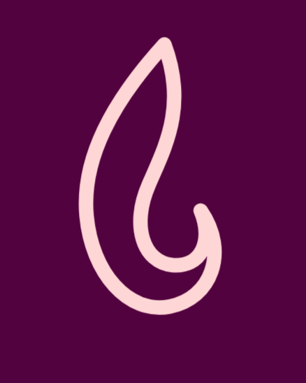 Ein stilisiertes Symbol einer Nase auf dunklem Hintergrund.