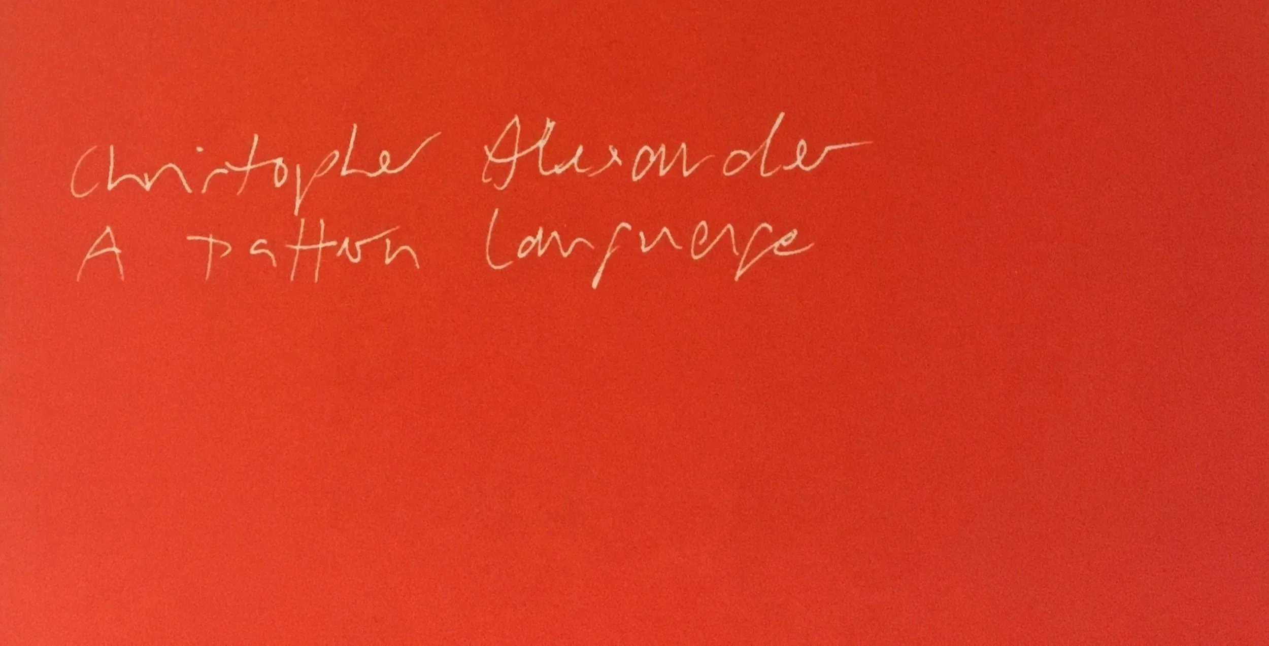 A PATTERN LANGUAGE