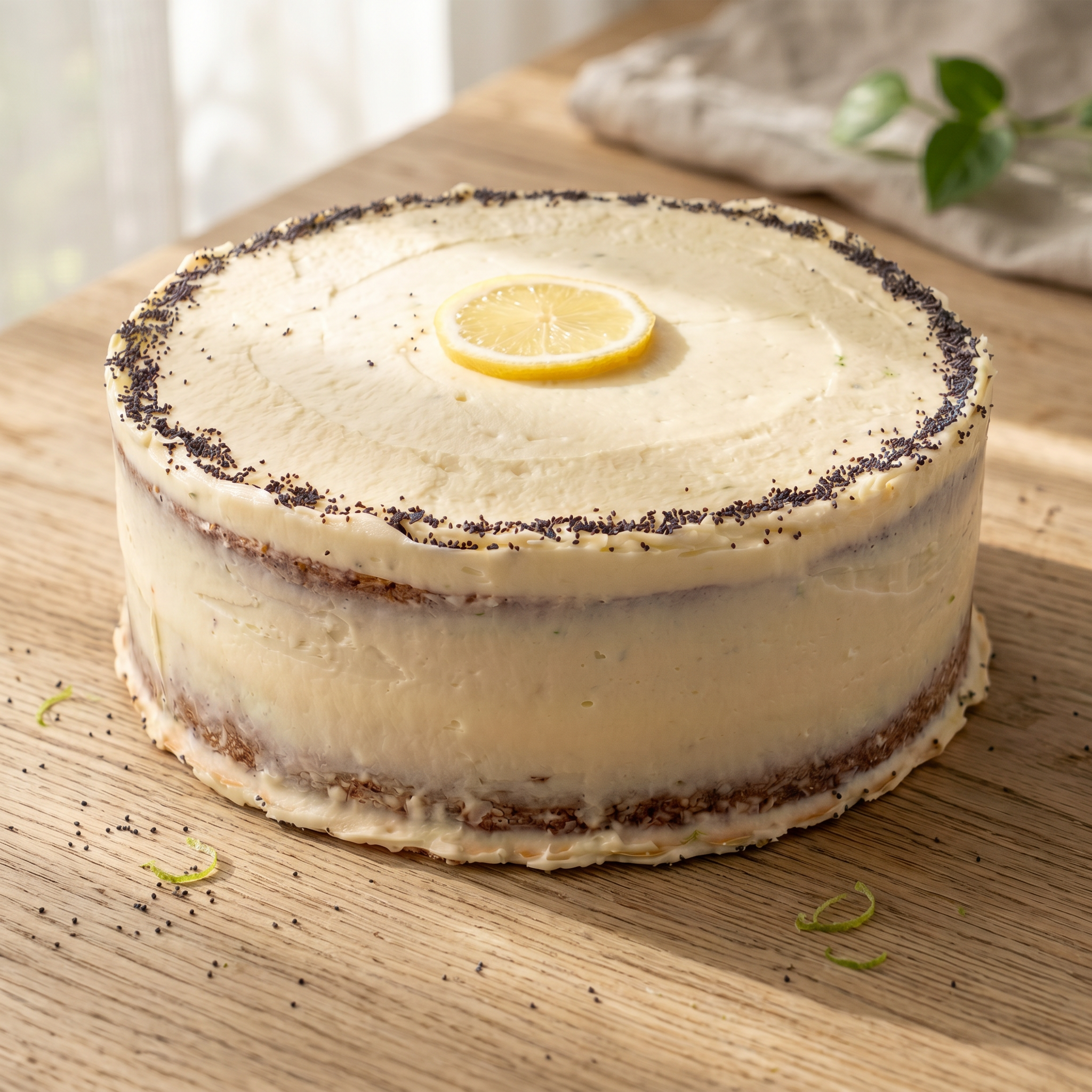 Lemon, Poppyseed & Elderflower Cake