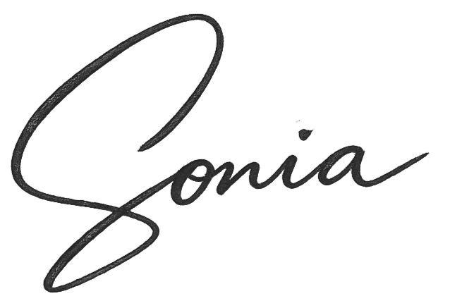 Stylized black signature reading 'Lonia'.
