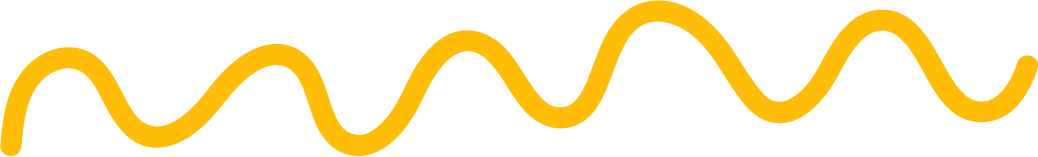 Close-up of a wavy yellow line on a black background.