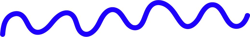 Blue wavy line on a black background.
