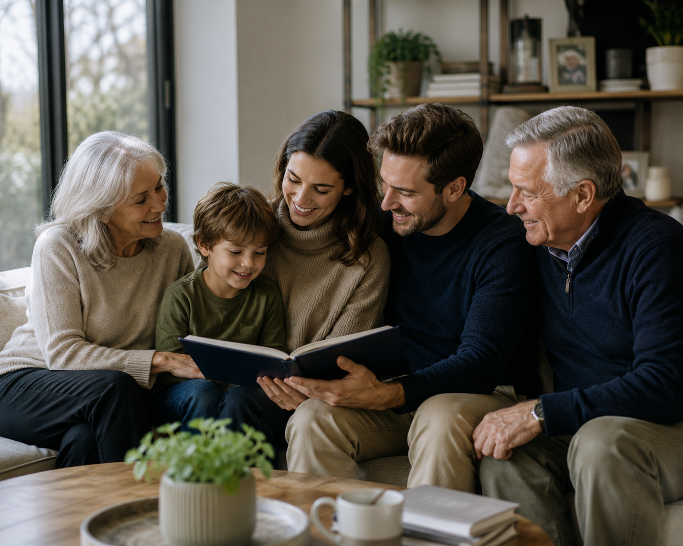 Family representing estate planning and passing wealth to future