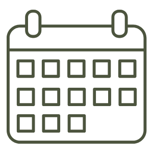 Simple digital calendar icon with a grid of date squares.