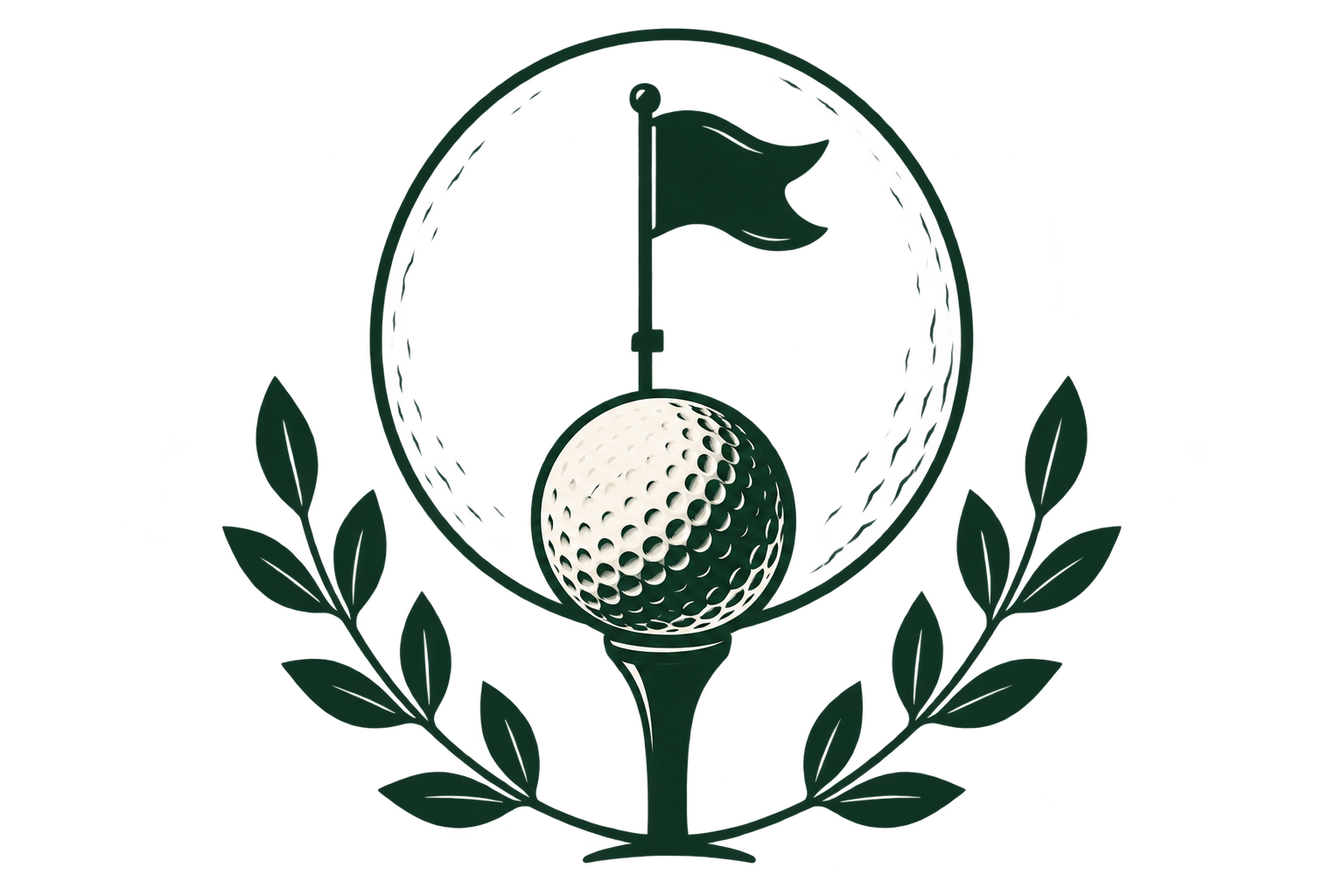 Close-up of a golf ball with typical dimple pattern, set against a dark background.