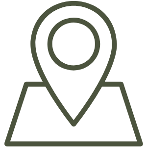 Icon of a map pin above a simplified map or location marker.