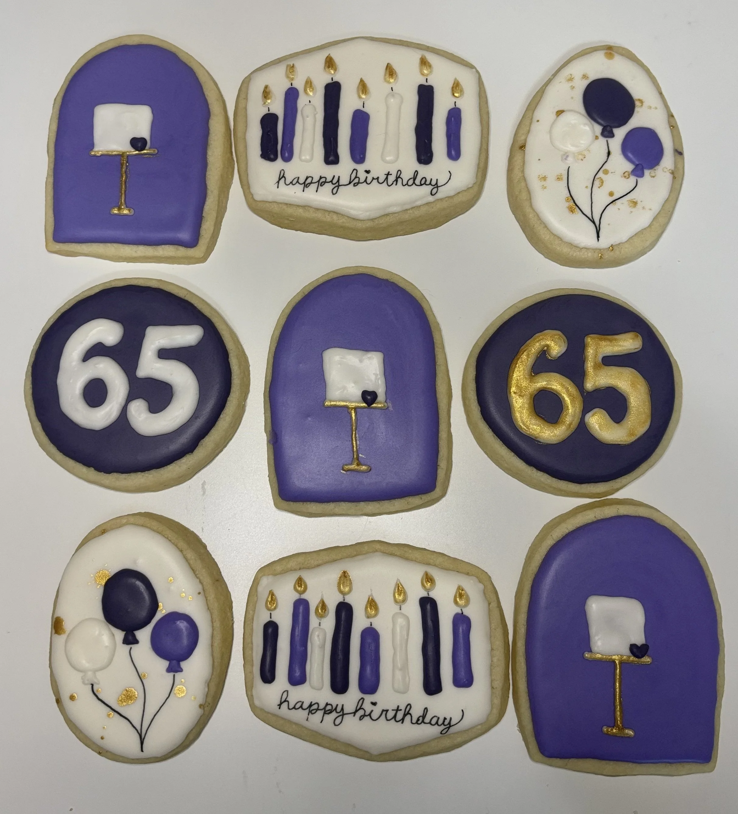 Custom Birthday Royal Icing Sugar Cookies