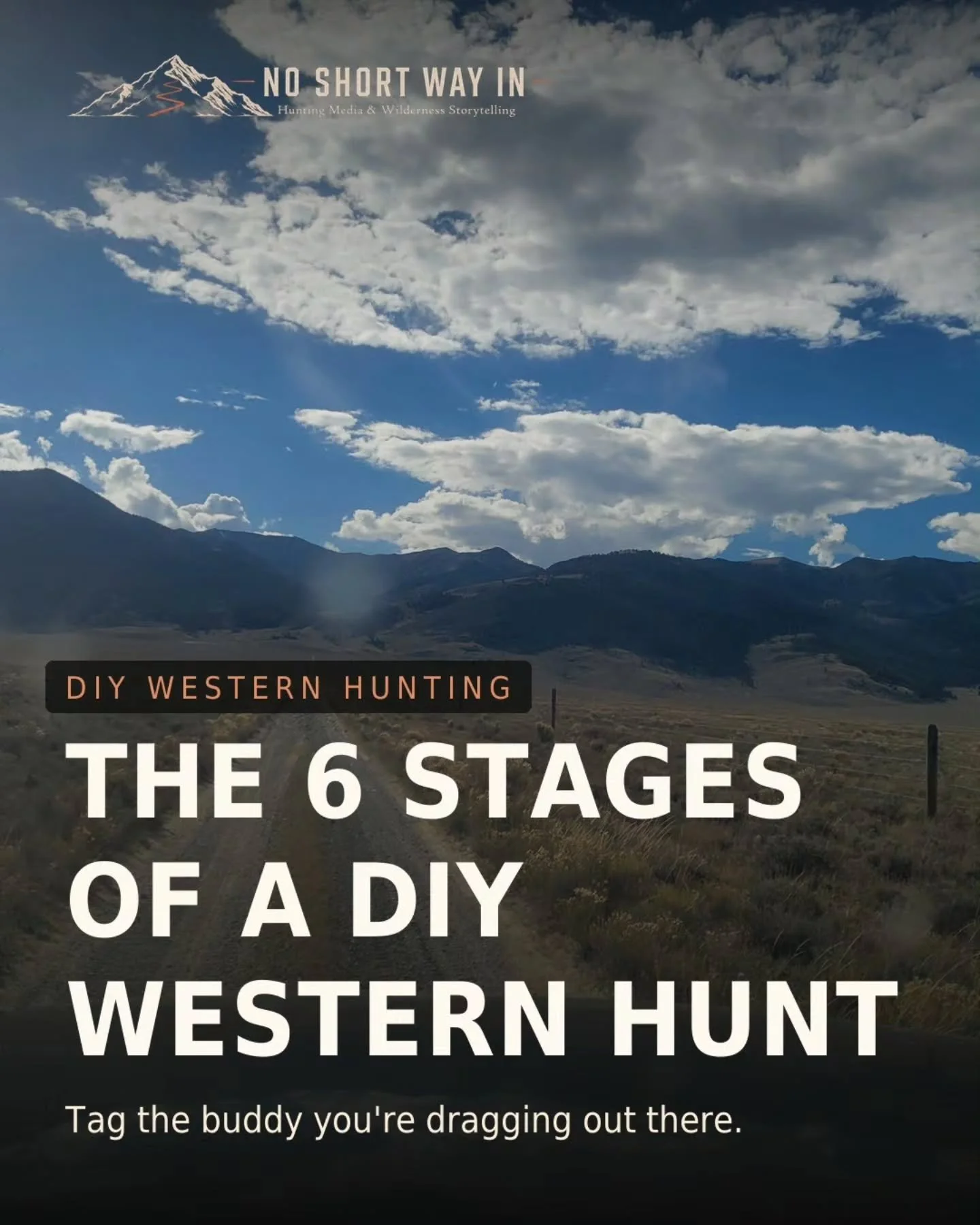 Stage 4 is the one nobody posts about.

Tag the buddy you're dragging out there this year 👇

Delusional optimism &mdash; you've already killed it forty times in your head

The reality check &mdash; day one, and every ridge is bigger than the screen 