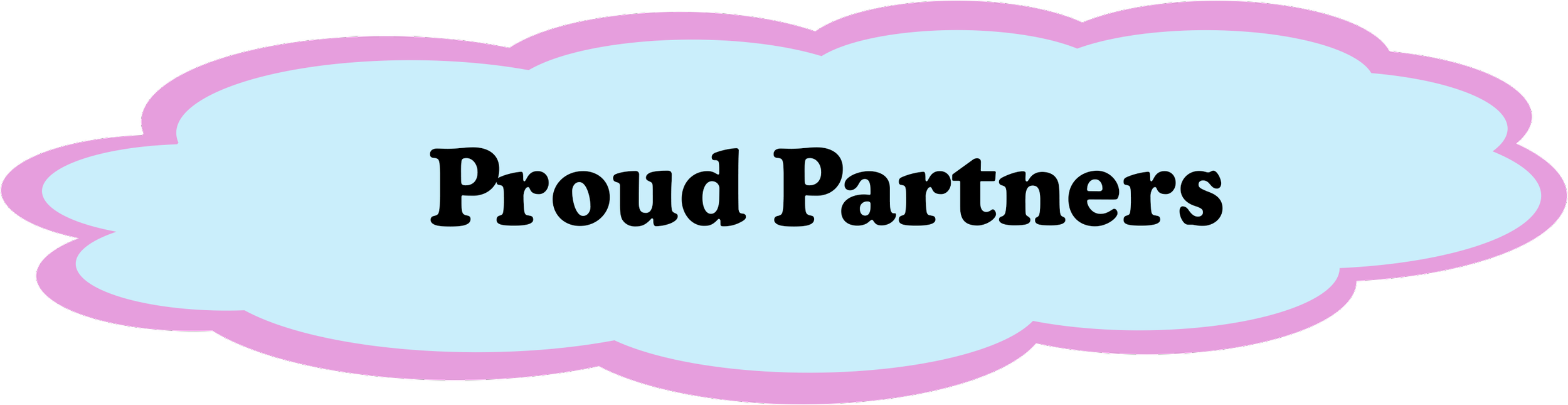 "Proud Partners" in a cloud bubble