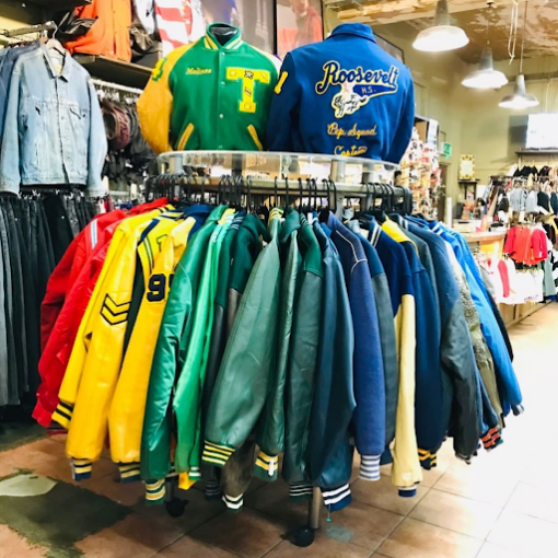 Photo of vintage jackets at Beyond Retro store in Dalston, London, UK