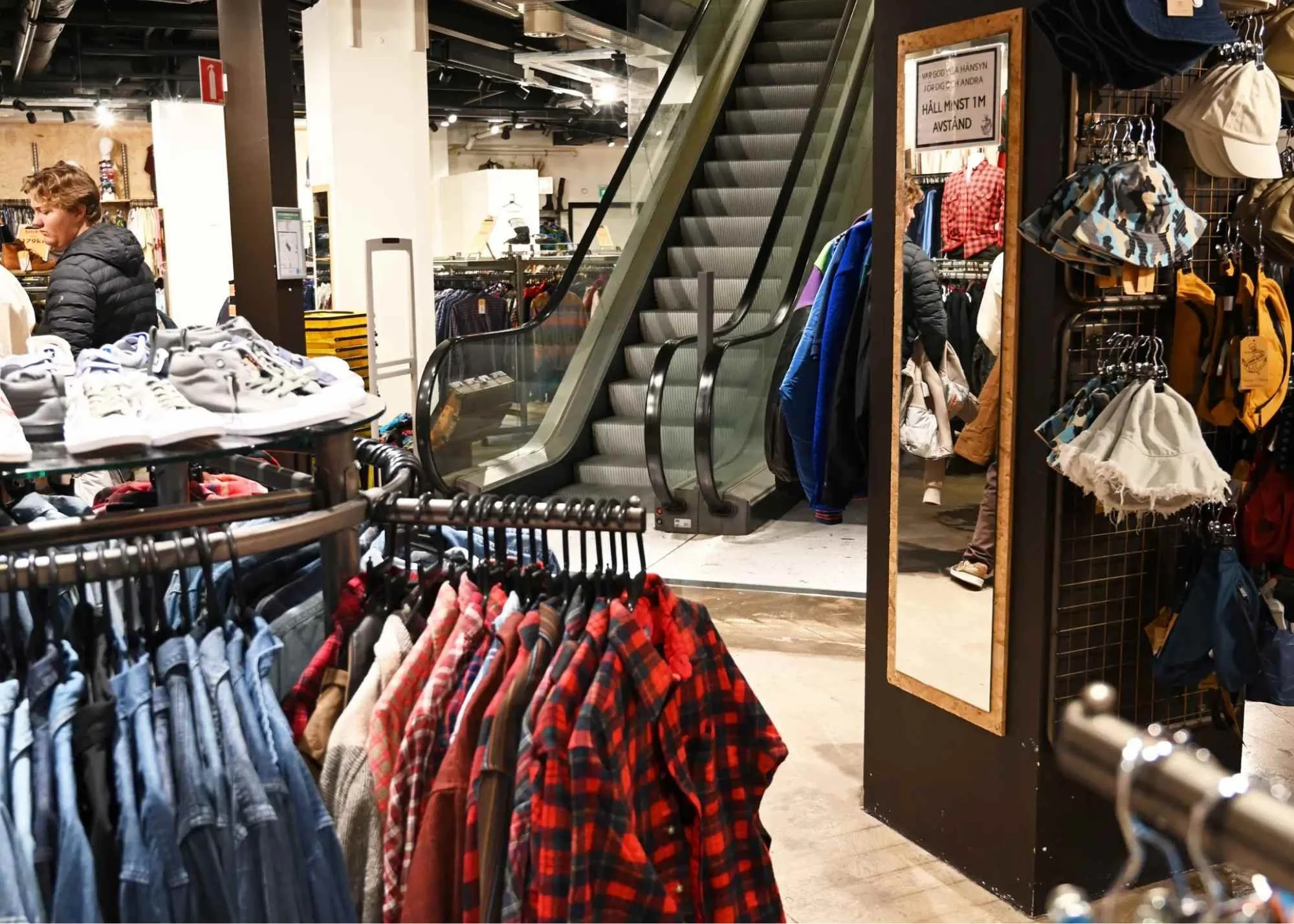 Interior view of Beyond Retro location in Arkaden, Gothenburg, Sweden.