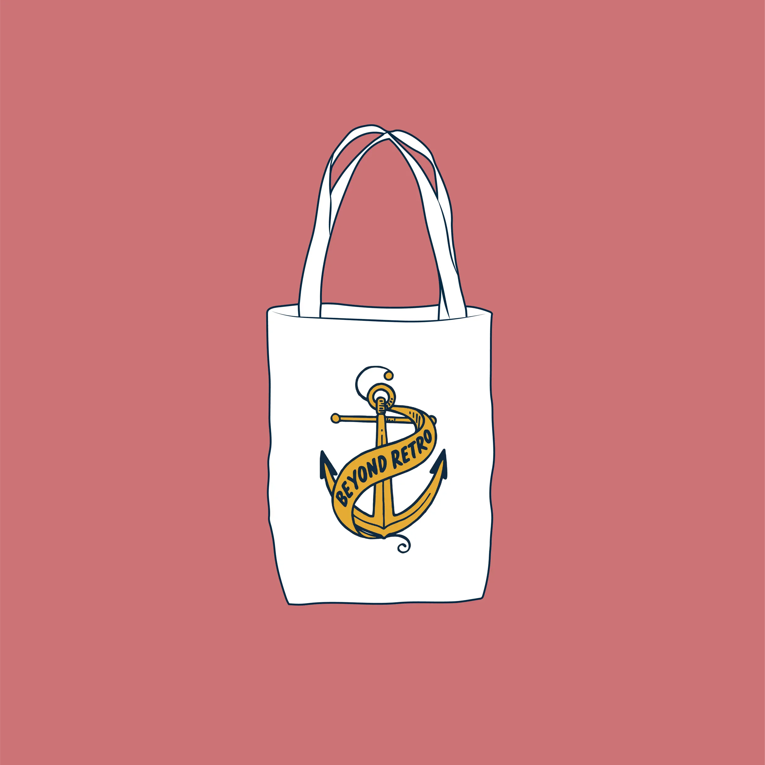 Graphic of recycled shopping bag at Beyond Retro UK