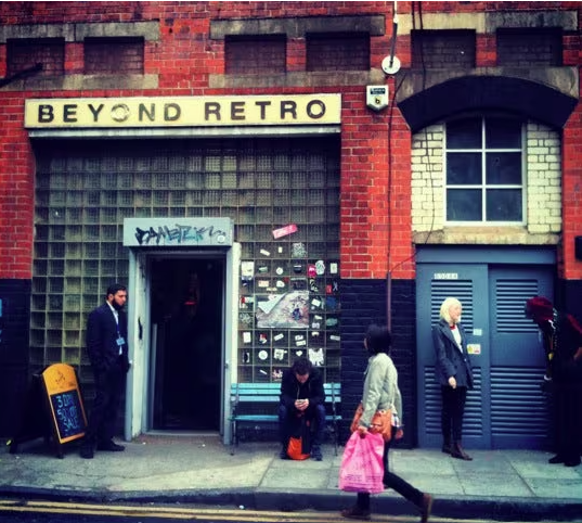 Photo of front entrance of first Beyond Retro UK store in Cheshire Street, London