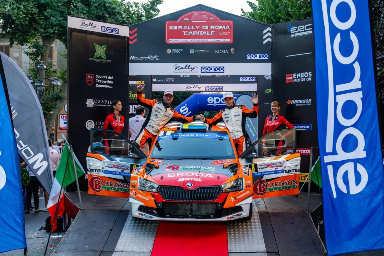 Tough ERC weekend in Rome concludes intense period for rally driver Mille Johansson