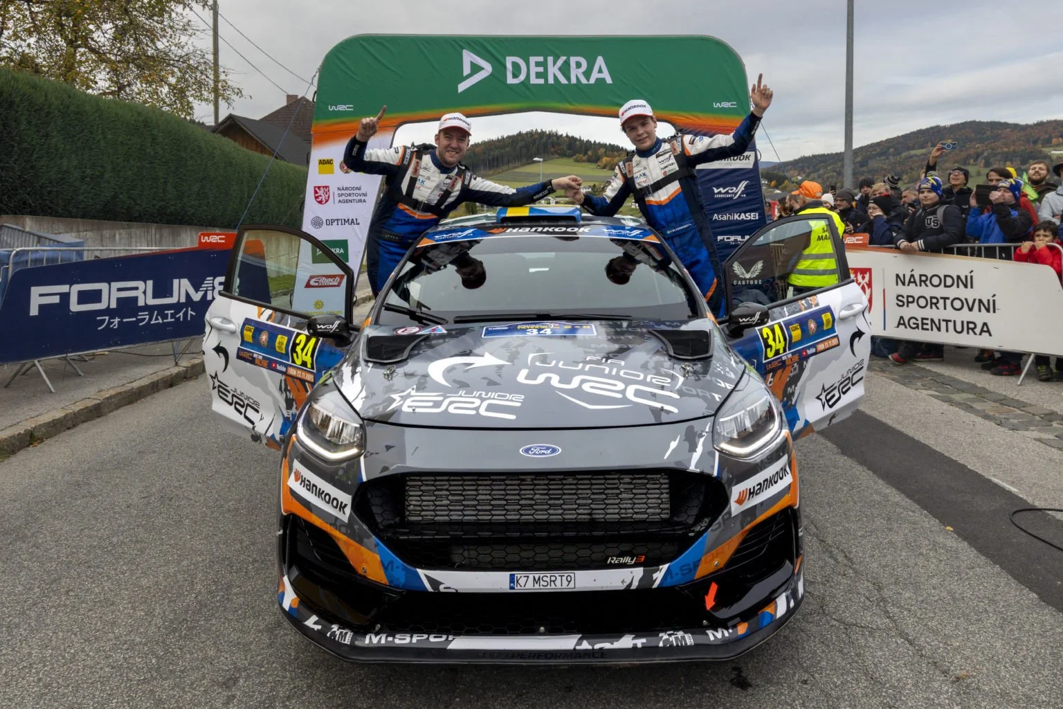 Mille Johansson and Johan Grönvall crowned Junior World Rally Champions